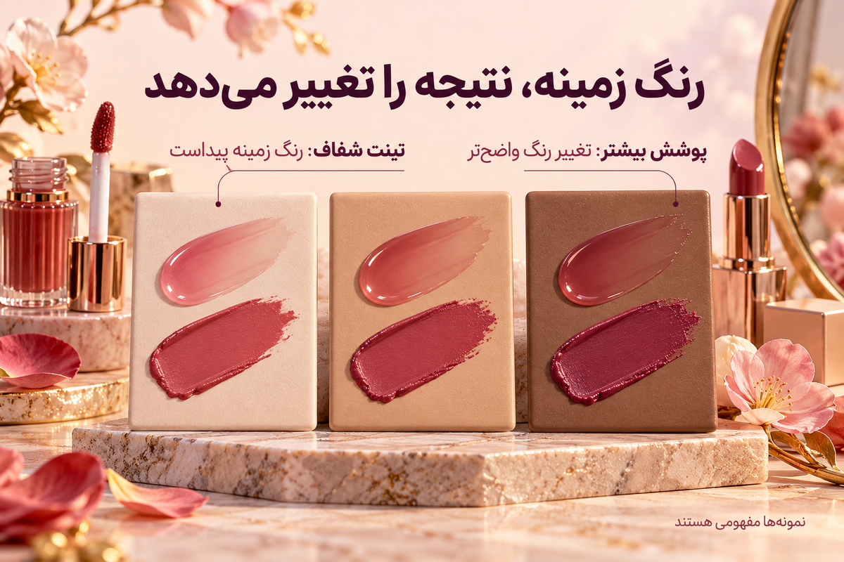 تاثیر رنگ لب بر جلوه نهایی