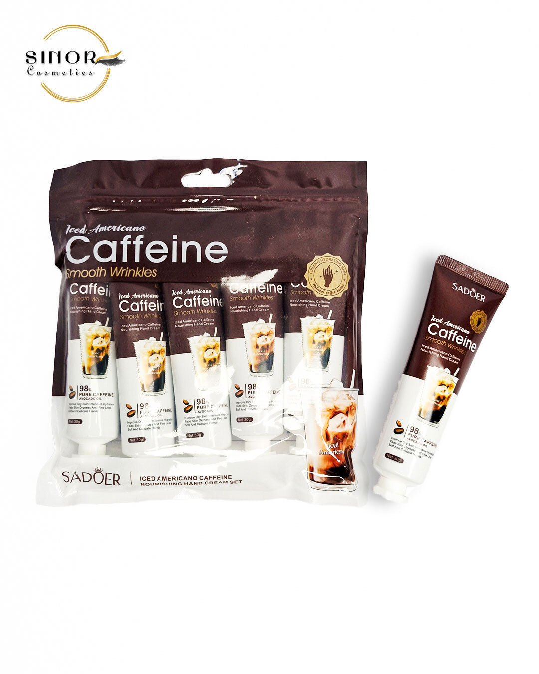  پک کرم دست ۵ عددی کافئین 