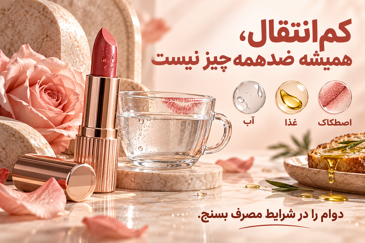 انتقال و پخش شدن رنگ رژ