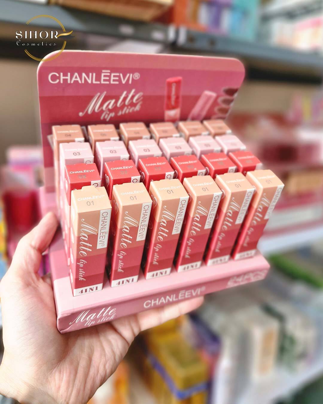  رژلب جامد طبقاتی 4 رنگ CHANLEEVI 