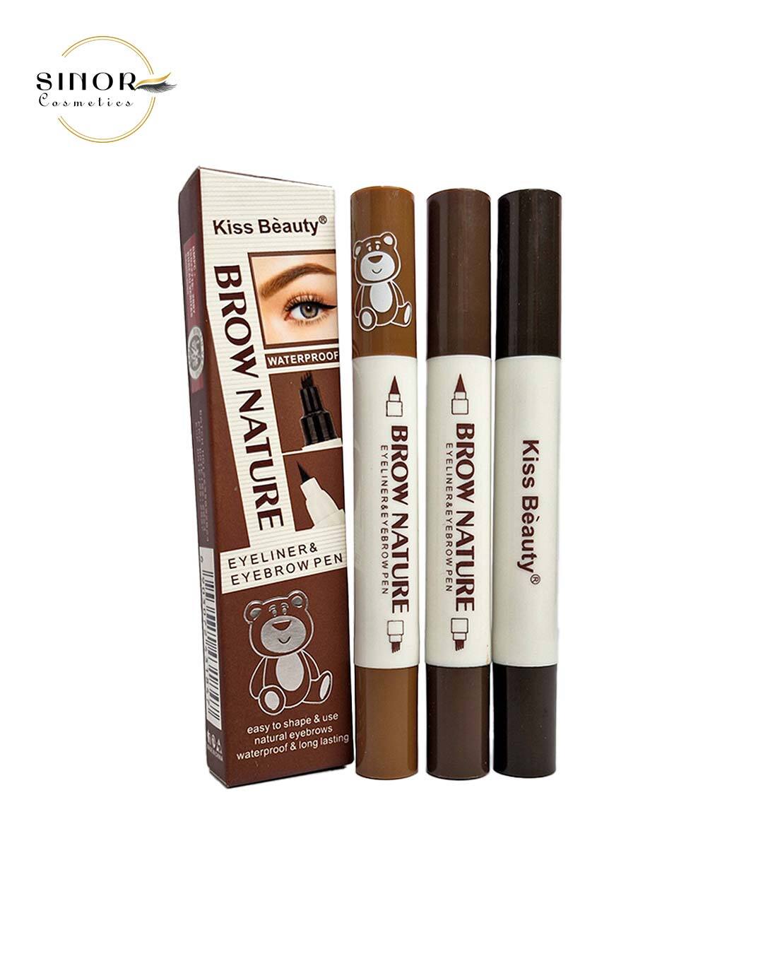  خط چشم و هاشور ابرو دوطرفه kiss beauty 