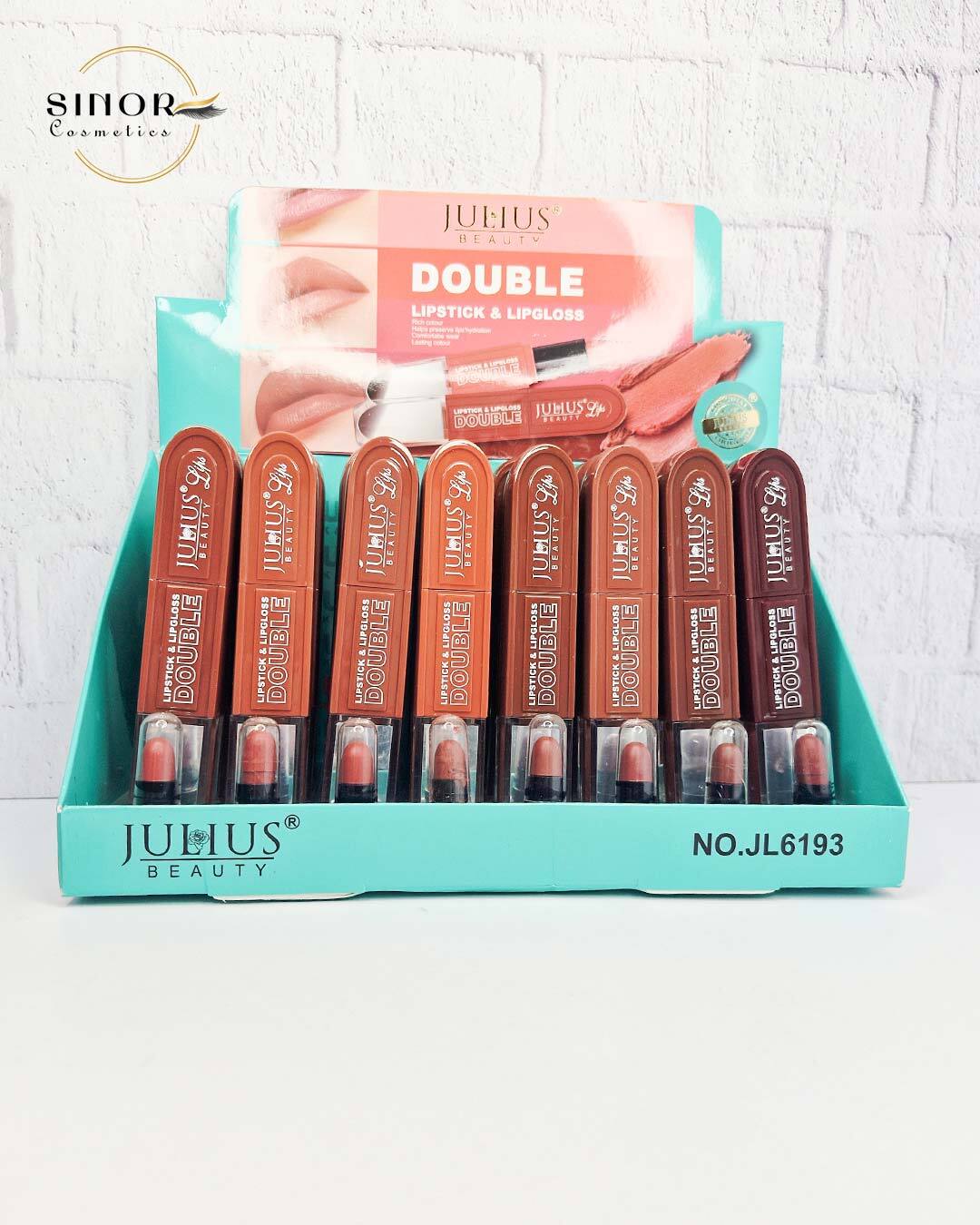 رژ لب مایع و جامد دو طرفه آیینه دار ژولیوس