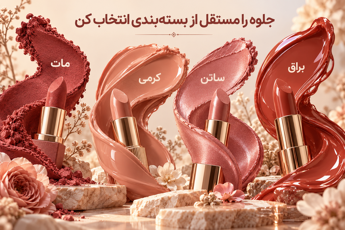 مقایسه جلوه رژلب مایع و جامد