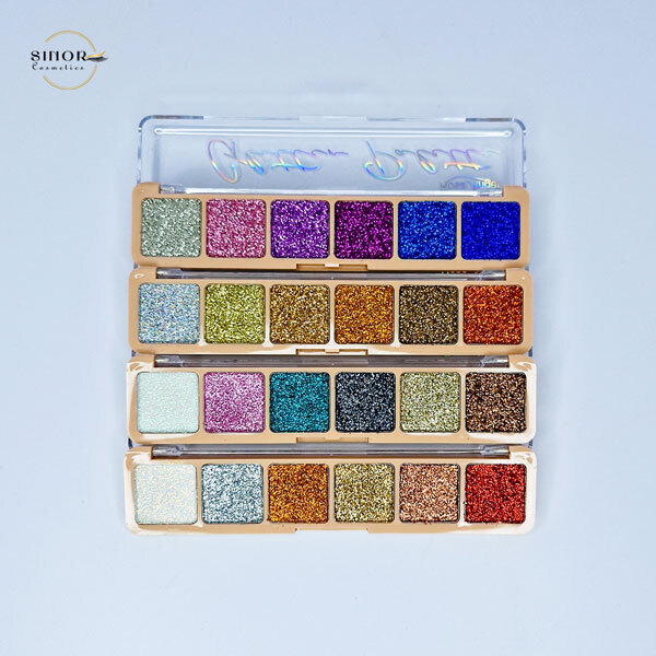  پالت سایه چشم 6 رنگ گلیتری - فروش عمده لوازم آرایش 