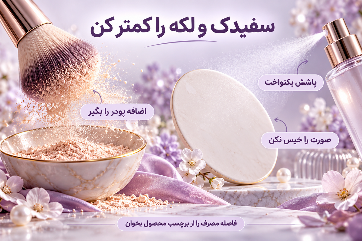 راه جلوگیری از لکه و سفیدک زدن پودر