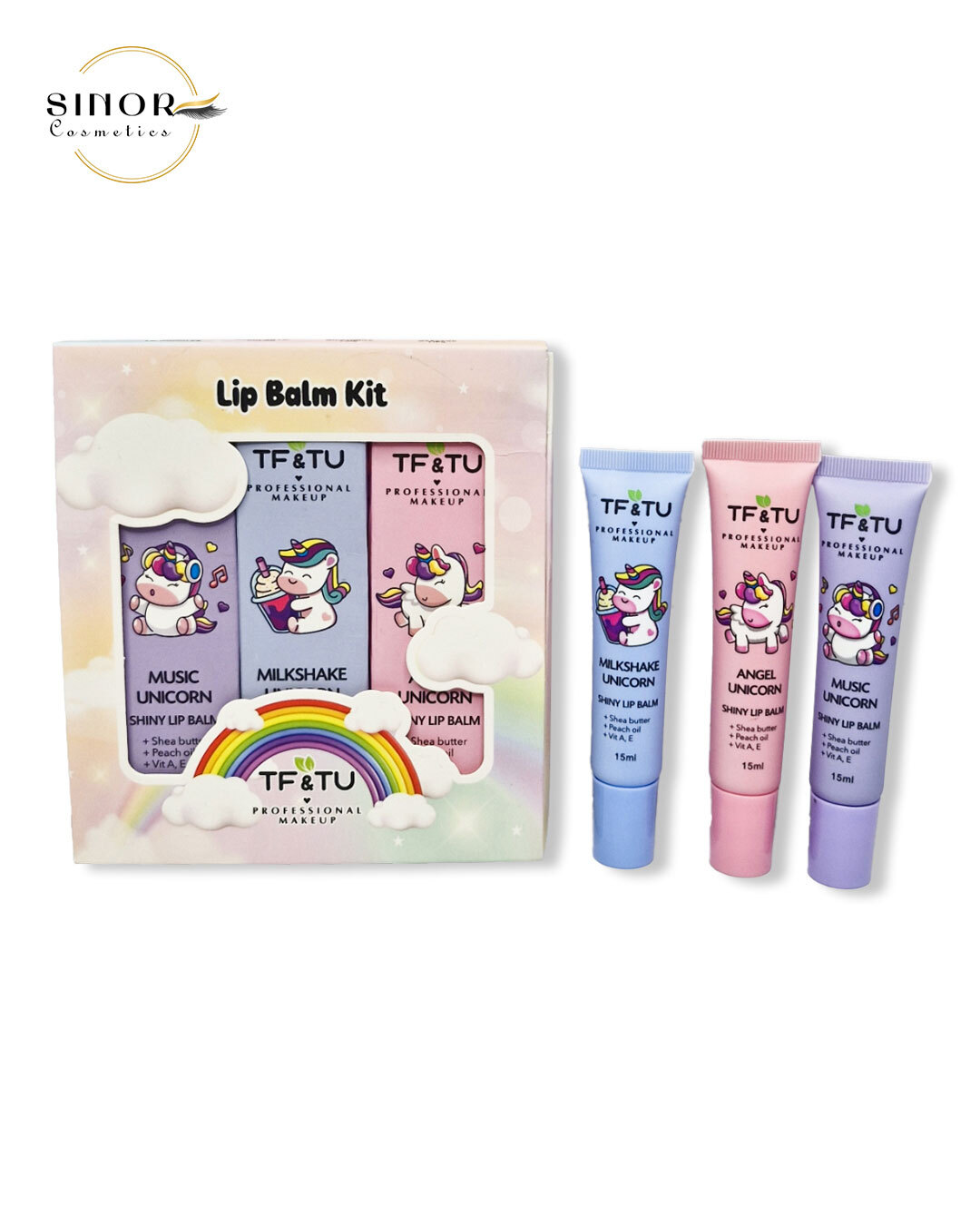  پک سه عددی بالم لب طرح یونیکورن 