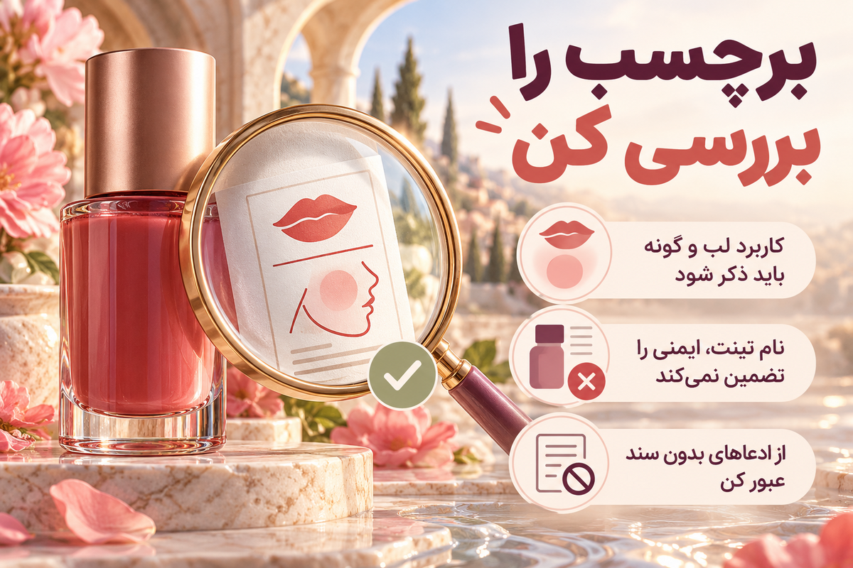 مصرف تینت لب روی گونه