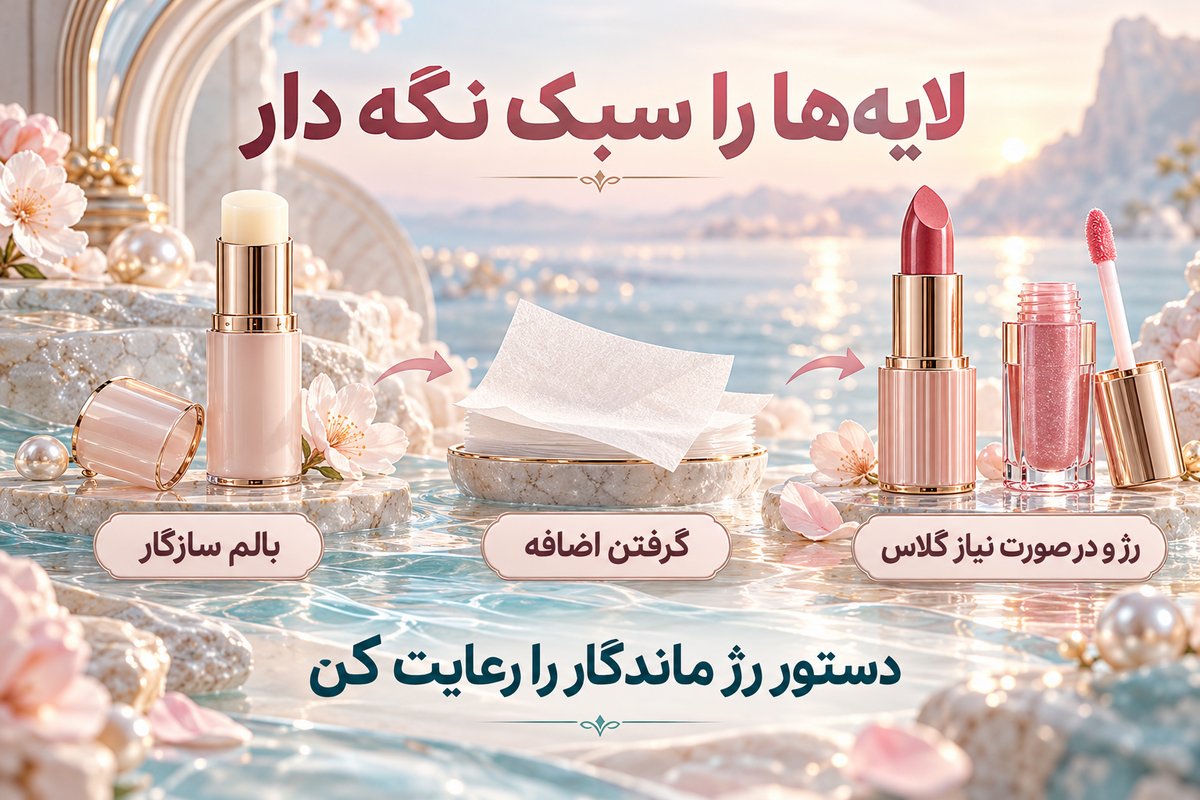 ترتیب استفاده از محصولات لب