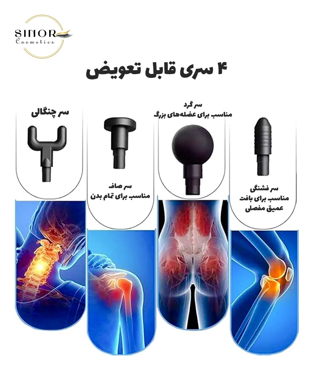  ماساژور شارژی تفنگی KH-740 