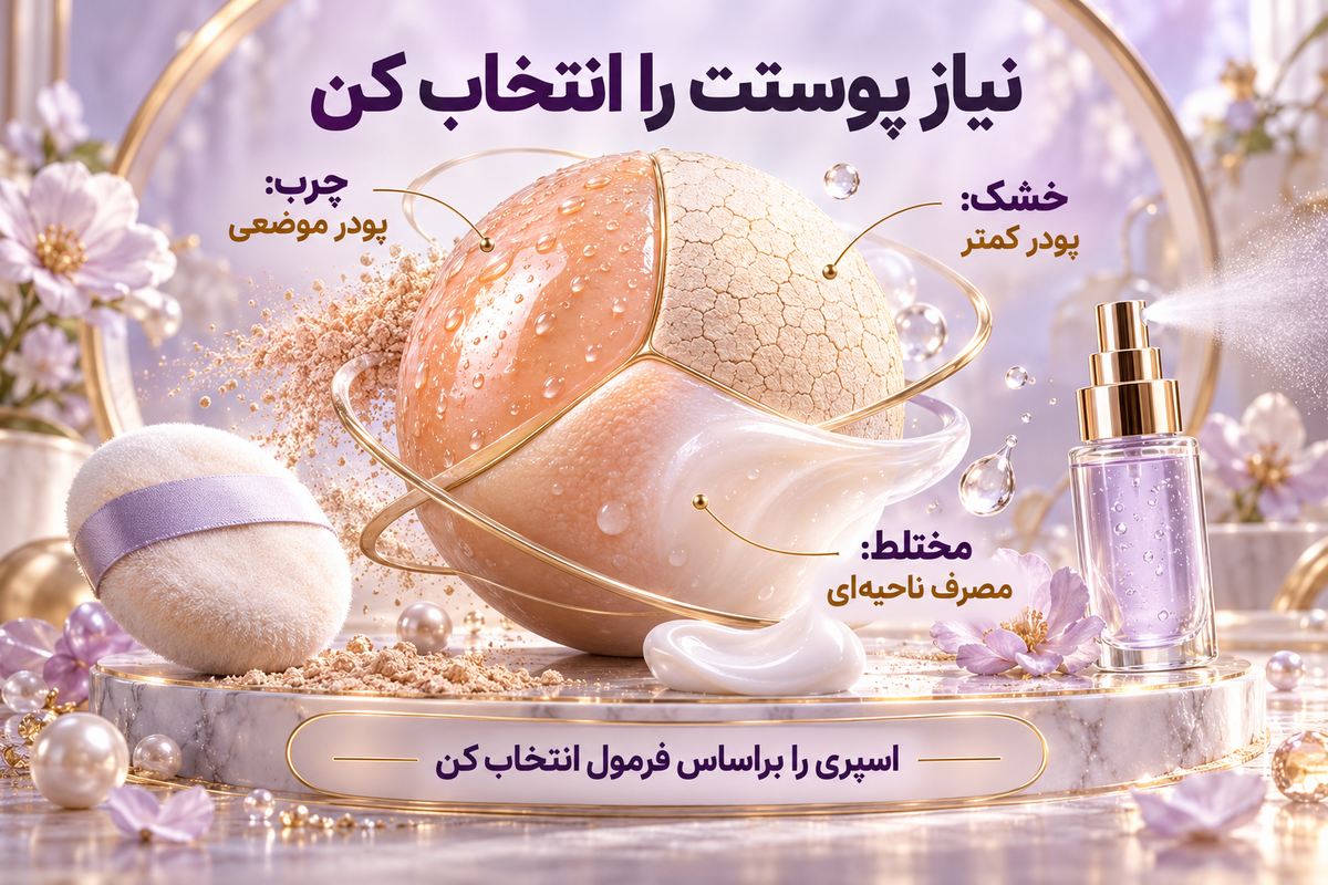 شناخت نیاز پوست برای انتخاب پودر واسپری فیکس