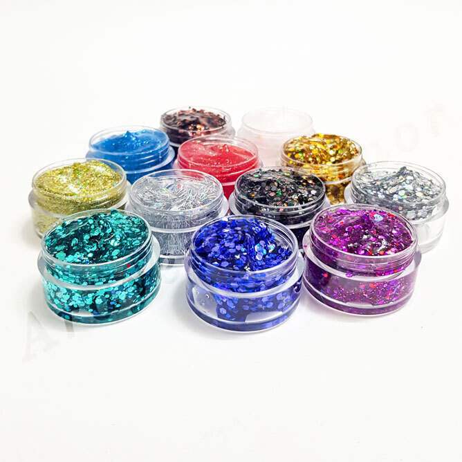  سایه چشم و گونه گلیتری 