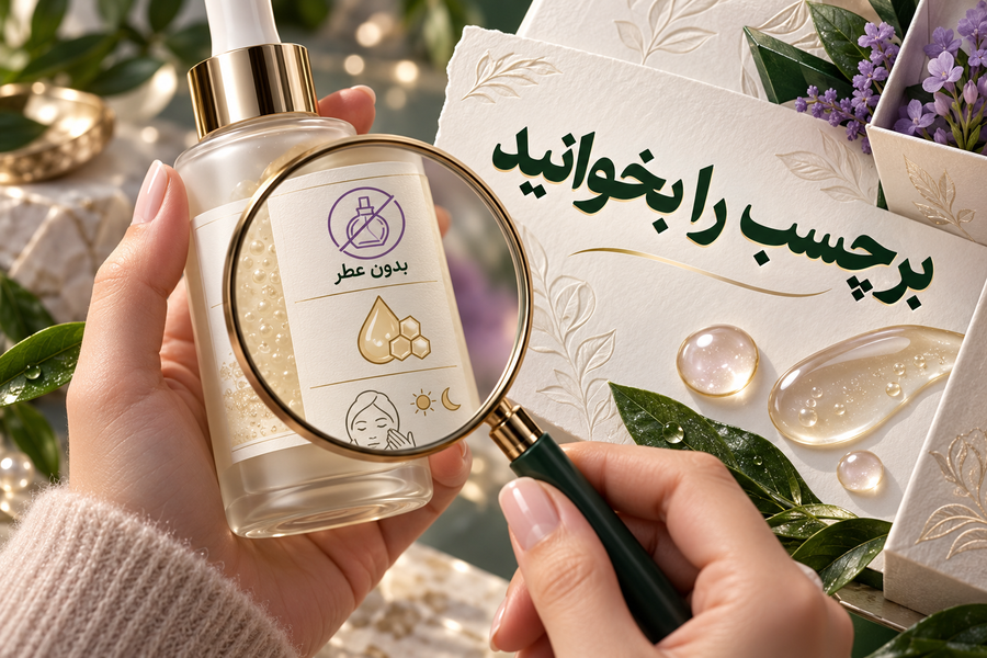 بررسی برچسب محصول مراقبت پوست و ترکیبات بدون عطر
